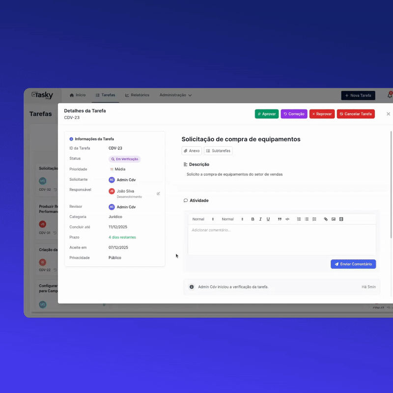 Fluxo de Verificação e Aprovação